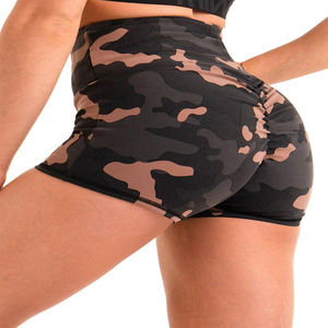 Wholesale Women's Casual Fitness <b>Scrunch</b> <b>Shorts</b> Breathable Quick Dry Push-up Sexy Seamless Yoga Set Custom Camo Print - Product Image 5