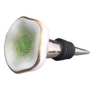 Bouchon de bouteille d'huile en alliage métallique en fonte émaillée or marocain Logo personnalisé Article de cadeau de vin et de vin rouge Fournisseur mondial - Product Image 2