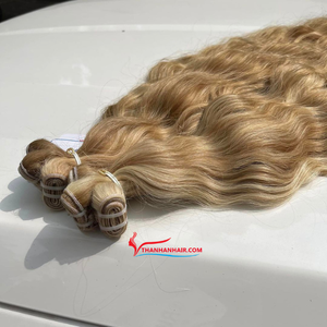 ผมต่อแบบหยักศกธรรมชาติสีผสม100% ผมมนุษย์เวียดนามมีคุณภาพสูงไม่หลุดไม่พันกัน - Product Image 5