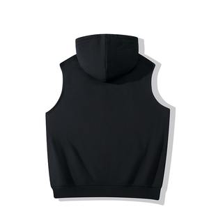 เสื้อกล้าม500gsm มีฮู้ดพิมพ์ลายพัฟออกแบบได้ตามต้องการเสื้อยืดโชว์กล้ามแขนกุดสำหรับยิมปรับแต่งได้ - Product Image 4