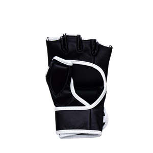 Vente en gros de sac Gants Mma demi-doigts Gants de boxe personnalisés en cuir de vachette véritable Gants Mma en cuir respirant - Product Image 5