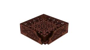 Handcrafted <b>Dark</b> Brown <b>Wooden</b> Tea Coasters Classic Style Home Kitchen Set for Tea & <b>Coffee</b> <b>Table</b> Decor - Product Image 2