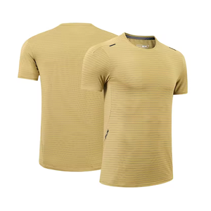 Chemises de gym pour hommes, été, vente en gros, pas cher, polyester, spandex, séchage rapide, manches courtes - Product Image 6