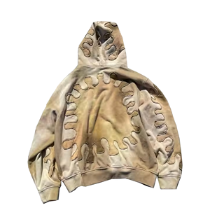 Sudadera con capucha desgastada de Estilo Vintage OEM, diseño de lavado a la piedra lavado con ácido, Sudadera con capucha de algodón orgánico GSM 100%, producto de tendencia 2025 - Product Image 5