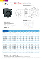 Ventilador DC STK TRB9733 97x94x33mm 12V/24V/48V Impermeable IP58/IP68 con Carcasa de Plástico/WRB/Doble Rodamiento de Bolas 5000 RPM