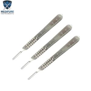 Manija B.P. con Escala, Instrumentos Quirúrgicos de Acero Inoxidable para un Control Preciso de la Hoja, Hojas de Bisturí Quirúrgico, Fuente de Alimentación Manual - Product Image 6