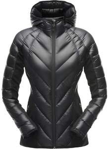 แจ็กเก็ตขนเป็ดไซส์ใหญ่สำหรับผู้หญิง100% สีพื้นขาตั้งโพลีเอสเตอร์ฤดูหนาวพร้อมซิปปิด - Product Image 2