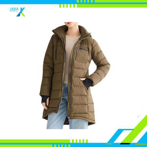 Chaqueta Larga Acolchada de Punto para Mujer, Cálida, con Capucha, Ajustada, Transpirable, Informal, a la Moda, para Clima Frío - Product Image 5