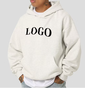 100% algodón Regular Fit antiarrugas bolsillo Dropshoulder Pullover Hoodie 350GSM peso pesado invierno Streetwear moda hombres OEM - Product Image 1