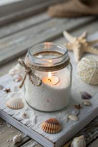 Rustic Burlap Wrapped <b>Glass</b> Jar Scented Candle Soy Wax Christmas Decorative Centerpiece Handmade Natural Holiday Gifts Supplier - Product Image 4