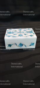 Joyero de mármol internacional Stonecrafts de alta demanda, diseño de trabajo de fregona, fácil acceso, 10x7,5 cm, personalizable para suministro mundial - Product Image 6