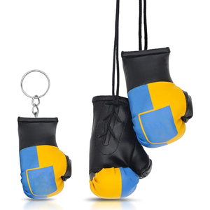 ถุงมือชกมวยขนาดเล็กสำหรับรถยนต์ถุงมือชกมวยมินิทำจากหนังพวงกุญแจพิมพ์โลโก้ได้ตามต้องการ - Product Image 1