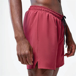 Customized Burgundy Essential 5 Inch Shorts with Contour Side Panels and Inner <b>Mesh</b> <b>Pants</b> - Product Image 2