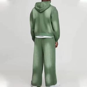 Ensemble de survêtement unisexe 2 pièces, sweat-shirt délavé à manches longues et pantalon de jogging - Product Image 2