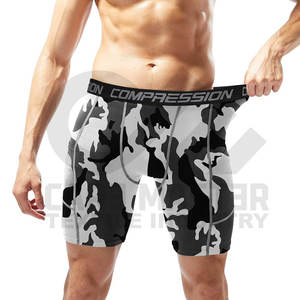 Taille haute élastique Compression Shorts serrés hommes Gym Fitness porter Shorts de Compression sans couture Yoga Compression Shorts - Product Image 2