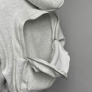 เสื้อฮู้ดดี้สตรีทแวร์ทรงโอเวอร์ไซส์เทรนด์ใหม่ปี 2026 แบบ unisex ผ้าหนา พร้อมกระเป๋าในตัว  รับสกรีนโลโก้ - Product Image 3