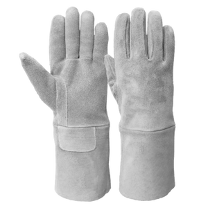 Guantes de trabajo de cuero dividido de piel de vaca resistente de alto rendimiento Protección de manos de seguridad industrial Soldadura de construcción antiestática - Product Image 2