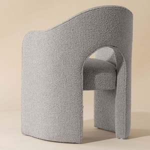 Silla de Comedor Moderna Tapizada, Estructura de Madera Contrachapada Sólida, Color Gris Oscuro, Silla Lateral Contemporánea para Comedor - Product Image 6