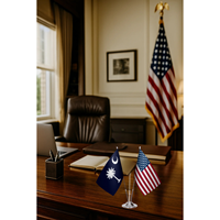Ensemble de drapeaux de Caroline du Sud et des États-Unis pour bureau, imprimés numériquement sur un support en aluminium