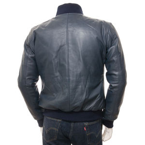 Chaqueta de diseñador de cuero genuino 100% para hombre, estilo motorista personalizado de alta calidad con bolsillos laterales, usable para chaquetas de invierno para hombre - Product Image 2