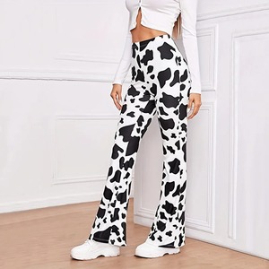 Nouveau 2025 pantalons de survêtement évasés à séchage rapide 100% coton décontracté élégant femmes pantalons Top qualité 3D imprimé femmes pantalon - Product Image 4
