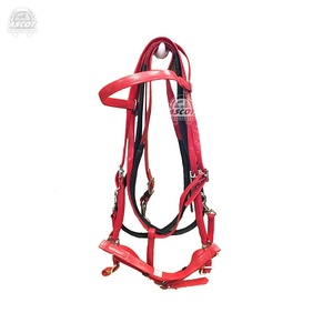 Vente en gros de bride de cheval en pvc avec poignée en caoutchouc antidérapante rênes raccords ss premium rembourrage souple équestre - Product Image 1