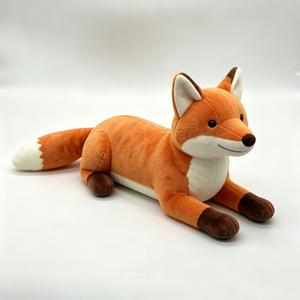 Customized <b>Cute</b> sitting red fox plush toy, Soft orange fox stuffed animal, fox plushie with bushy tail,Adorable fox plush <b>doll</b> - Product Image 5