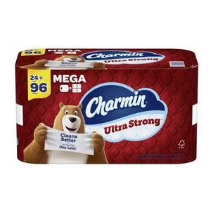 Charmin-กระดาษชำระเนื้อนุ่มพิเศษ24ม้วนใหญ่สำหรับครอบครัว123ม้วนธรรมดาเบาะเยื่อไม้บริสุทธิ์สัมผัสเนื้อเยื่อใบหน้าไม่มีแกน - Product Image 2