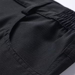 Shorts cargo pour homme de qualité supérieure, noir uni, longueur genou, séchage rapide, respirant, pour le travail en extérieur, les voyages, le golf, les vêtements décontractés - Product Image 4