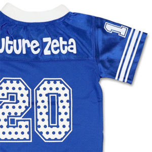 Maillot de football bleu royal pour enfants ZPB 100% polyester Maillot pour jeunes Zeta Phi Beta avec logos brodés, écussons, vêtements de football - Product Image 6