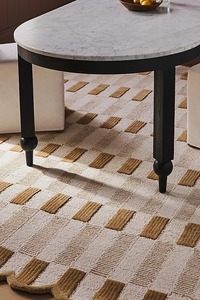 Alfombra de lana con mechones a mano Matilda, diseño a cuadros festoneados que ofrece una mezcla de tradición y estilo - Product Image 4