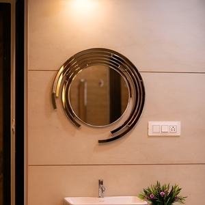 Miroir mural moderne en bois à taille personnalisable pour suites de luxe Chambres confortables Miroirs muraux simples et attrayants - Product Image 4