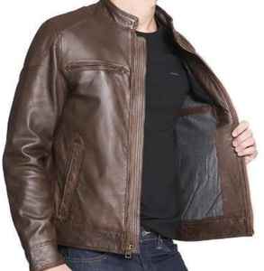 Veste en cuir véritable de créateur décontracté de qualité supérieure Style classique Esprit hiver doublure respirante veste en cuir de mode Pakistan - Product Image 3