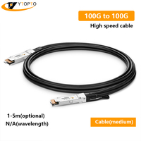 Câble Twinax en cuivre à connexion directe passive YTOPTO QSFP28 100G DAC compatible avec Cisco Arista Mellanox Dell Juniper Mikrotik
