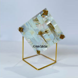 Reloj de mesa de estilo Vintage elegante de calidad superior más vendido, Metal, acero, nácar, acabado dorado, decoraciones para el hogar y la Oficina - Product Image 4