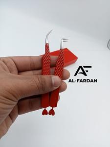 Agarre de diamante hecho a medida, bota de 90 grados, J, icono de corazón curvo, pinzas de extensión de pestañas de acero inoxidable, pinzas de pestañas de Punta puntiaguda - Product Image 4