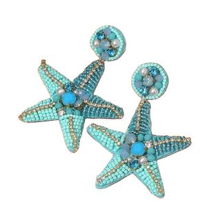 Boucles d'oreilles de luxe faites à la main multi-perles avec perles en céramique, bijoux festifs pour femmes, fournisseur en gros - Product Image 1