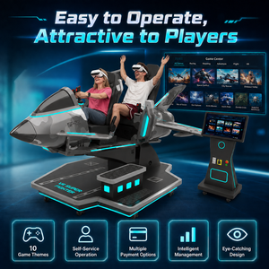 Simulador de Vuelo de Avión de Realidad Virtual Inmersiva 9D, Equipo de Juego de Realidad Virtual, Simulador de Realidad Virtual Comercial para Parques de Atracciones - Product Image 6