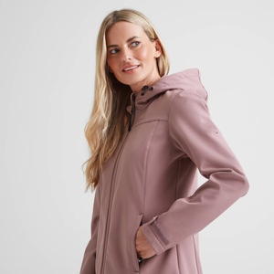 Dernière veste softshell Keld mauve pour femmes avec logo personnalisé Veste d'extérieur manches longues et coupe-vent pour femmes à prix d'usine - Product Image 3