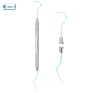 Explorer dentaire double-embout en acier inoxydable de haute qualité, instrument à manche solide, équipement de nettoyage et de restauration dentaire de classe I - Product Image 1