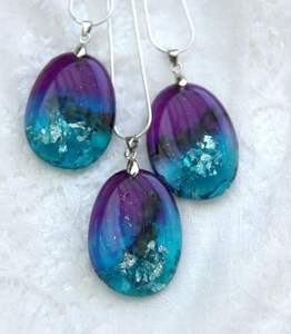 Ciel soufflet fait à la main brillant ange collier Unique bleu foncé ciel nuages résine lumineux en gros créatif Tradition colliers - Product Image 4