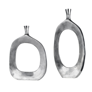 Home Decorative Silver Aluminium Fancy Flower Vases Modern Home Living Decoration Use <b>Table</b> Top Decorative Silver Vases <b>for</b> Sale - Product Image 4