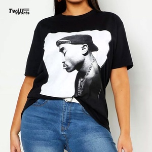 Camisetas Casuales de Talla Grande para Mujer, Ecológicas y Personalizadas al por Mayor, 100% Algodón, Secado Rápido, Transpirables, de Verano, Tallas Grandes y Altas - Product Image 2