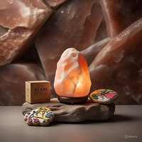 Maßgefertigte Himalaya-Salzlampe in Natürlicher Form, Umweltfreundliche Handarbeit, Heimdekoration, Feng Shui Pyramide, Musik-Kreuz, Blume