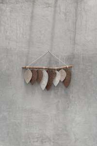 ชุดแขวนผนังมาคราเม่9ใบงานหัตถกรรมไม้แฮนด์เมดสำหรับตกแต่งสไตล์อาร์ตเดคโคสำหรับตกแต่งบ้านห้องนั่งเล่นสำนักงาน - Product Image 2