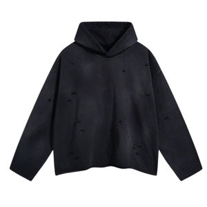 Sudaderas con Capucha Extra Grandes, Lisas, Estilo Desgastado, Personalizadas al por Mayor, de Primera Calidad, Unisex, Ropa Urbana Informal, Cómoda y Transpirable, 100% - Product Image 4