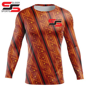 เสื้อรัดรูปแขนยาวของผู้ชายเสื้อยืดป้องกันผื่นคันพิมพ์ลายโพลีเอสเตอร์แบบระเหิด - Product Image 3