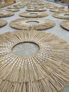 Vietnam Wholesaler High Quality Handmade round Seagrass <b>Mirror</b> Rustic Wall Mounted Hanging Decoration - Product Image 2
