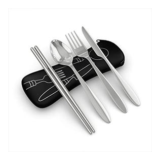 Juego de Cubiertos de Acero Inoxidable de 4 Piezas, Cubiertos de Alta Calidad para Restaurante, Hotel, Boda - Product Image 1