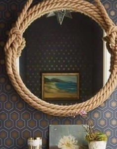 Round Rope <b>Mirror</b> | Home Decor Large Wall <b>Mirror</b> | <b>Hanging</b> Rope <b>Mirror</b> - Product Image 2